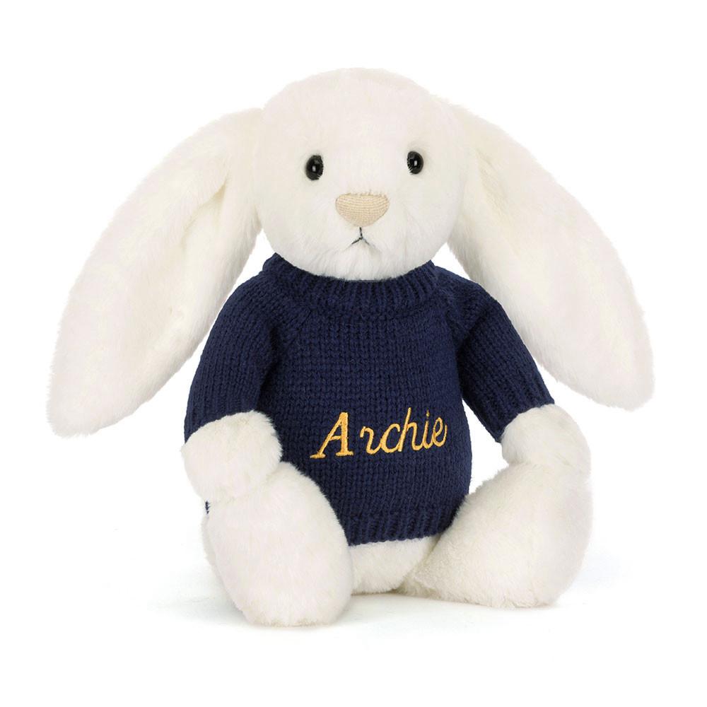 Swetry Jellycat Bashful Luxe Króliczek Luna,31cm x 12cm x 9cm Białe | Polska  RMUO-97318