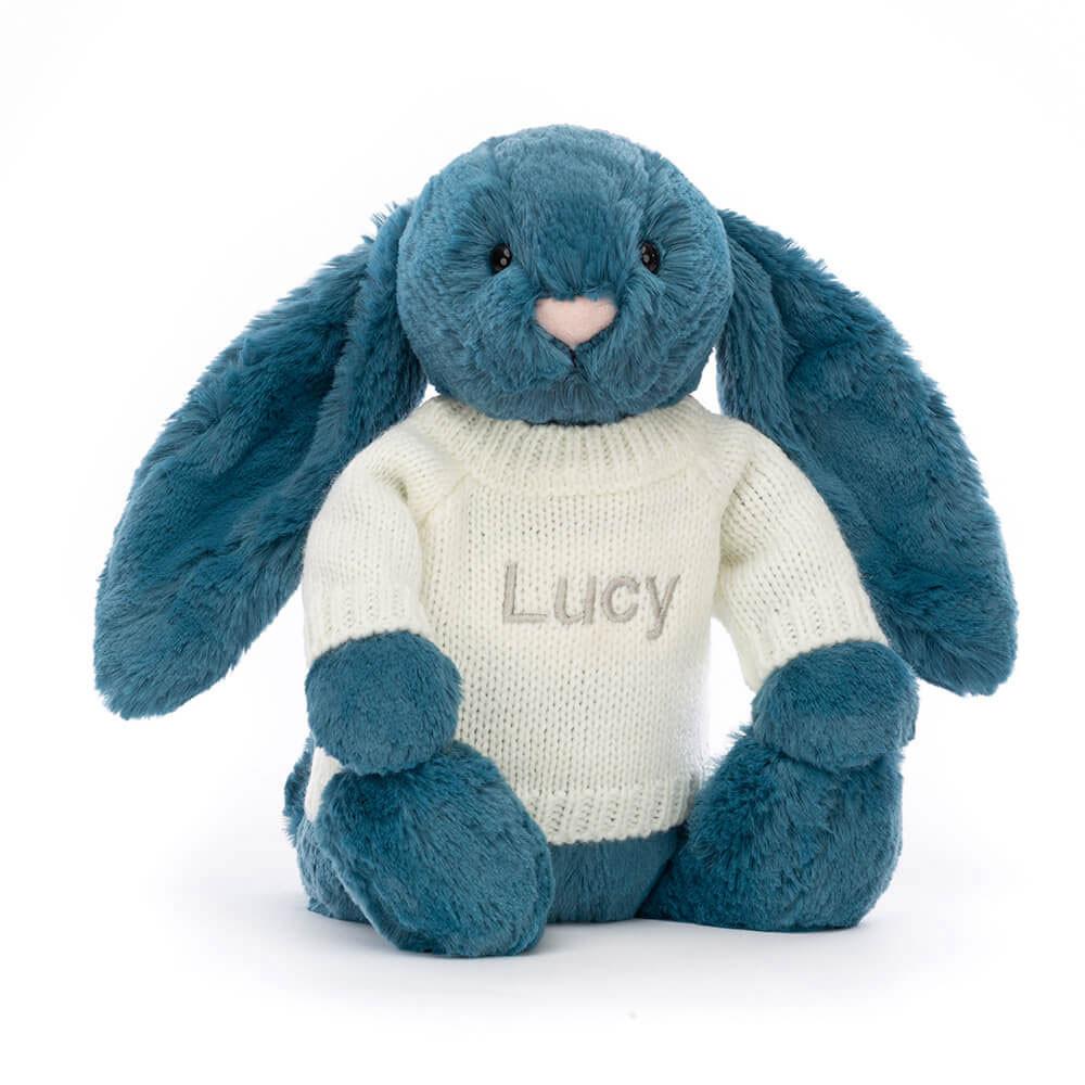 Swetry Jellycat Bashful Mineral Króliczek with Cream,31cm x 12cm x 9cm Niebieskie | Polska  MPCF-65930
