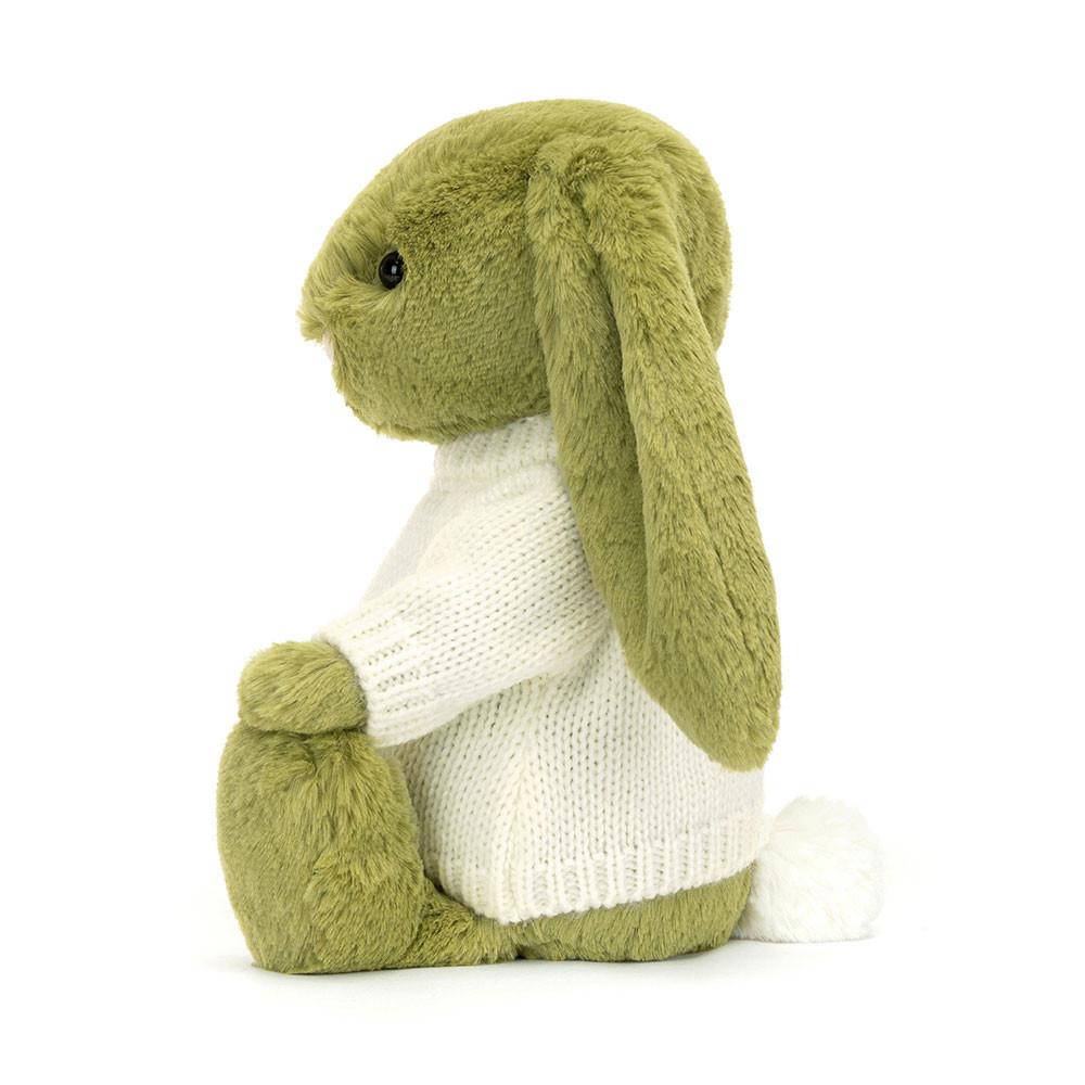 Swetry Jellycat Bashful Moss Króliczek with Cream,31cm x 12cm x 9cm Zielone | Polska  MXCJ-65173