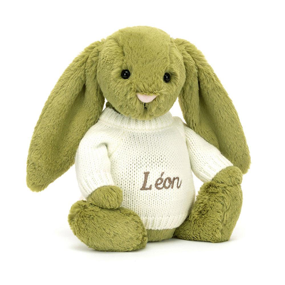 Swetry Jellycat Bashful Moss Króliczek with Cream,31cm x 12cm x 9cm Zielone | Polska  MXCJ-65173