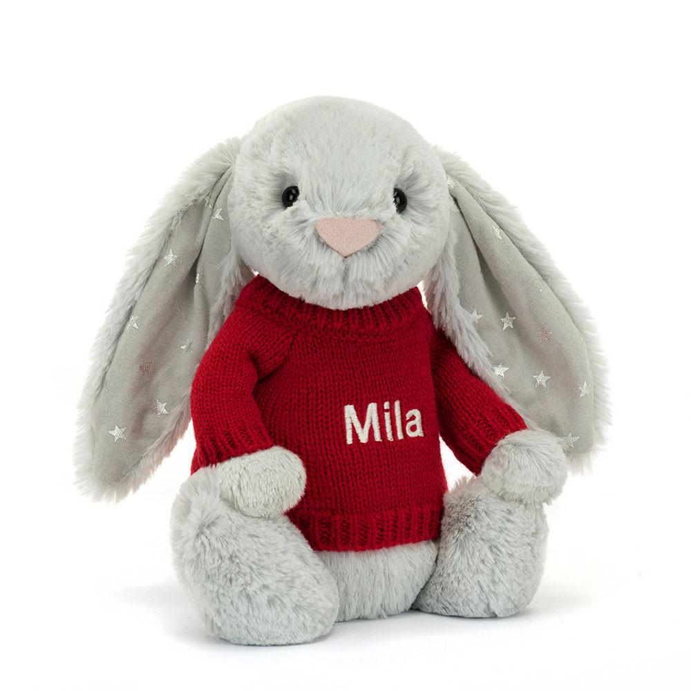 Swetry Jellycat Bashful Shimmer Króliczek,31cm x 12cm x 9cm Szare | Polska  ZDAT-16480