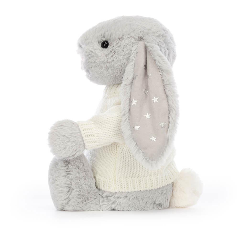 Swetry Jellycat Bashful Shimmer Króliczek with Cream,31cm x 12cm x 9cm Szare | Polska  VXOC-47125