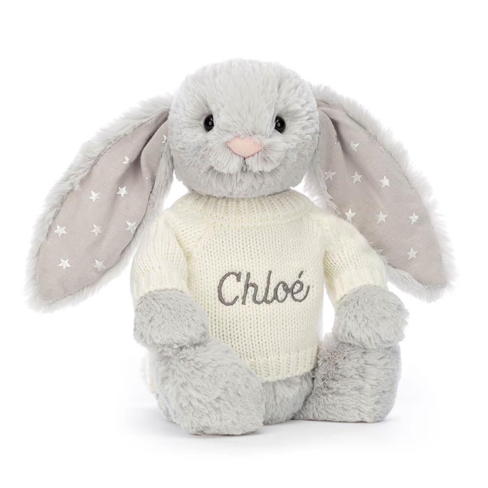 Swetry Jellycat Bashful Shimmer Króliczek with Cream,31cm x 12cm x 9cm Szare | Polska  VXOC-47125
