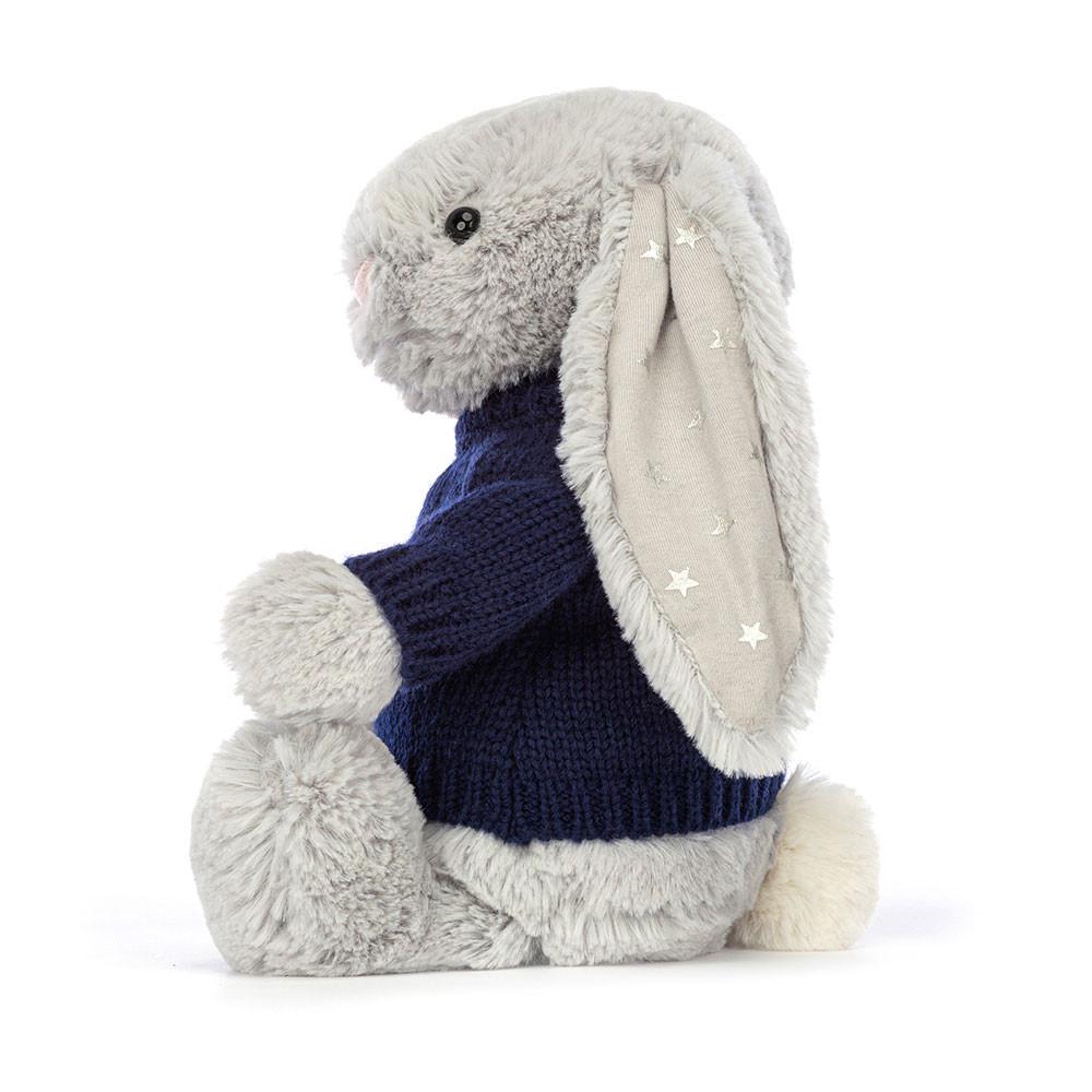 Swetry Jellycat Bashful Shimmer Króliczek,31cm x 12cm x 9cm Szare | Polska  TDKP-58217