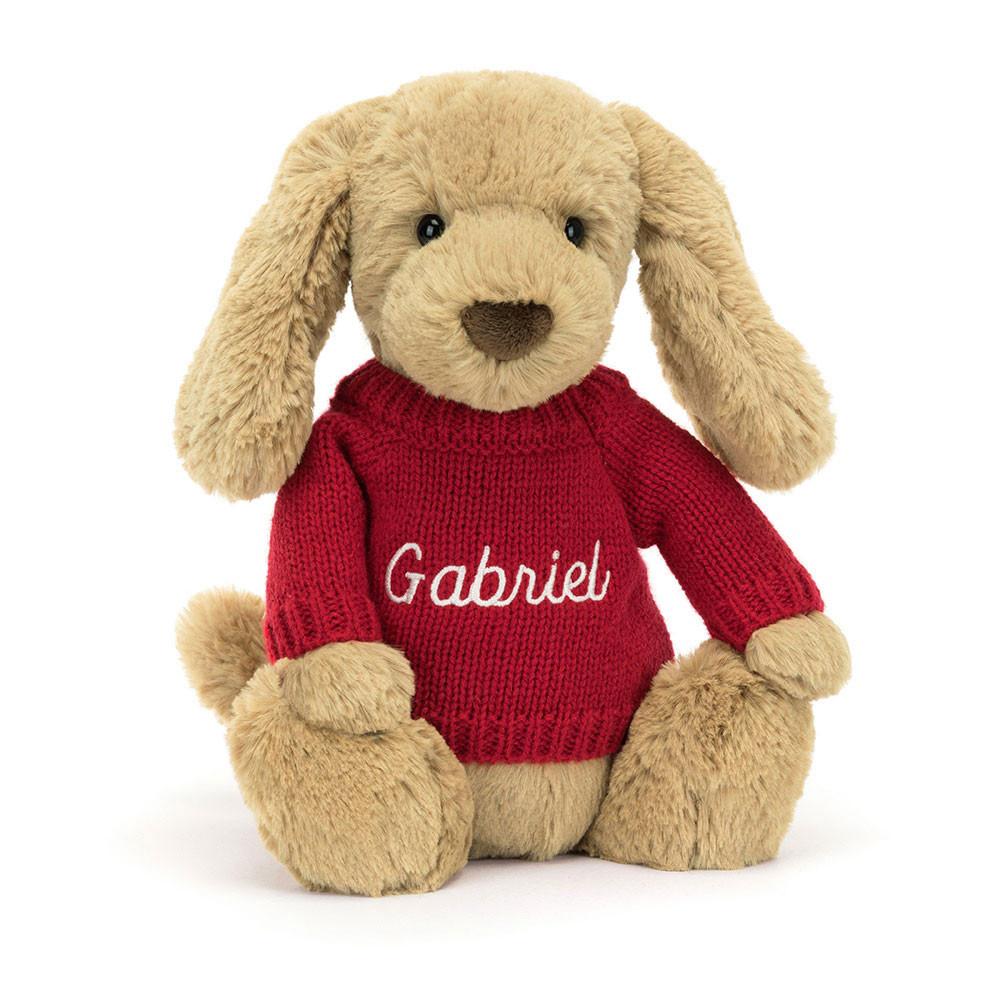 Swetry Jellycat Bashful Toffee Puppy,31cm x 12cm x 9cm Brązowe | Polska  KOEA-09724