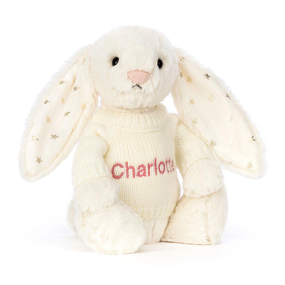 Swetry Jellycat Bashful Twinkle Króliczek with Cream,31cm x 12cm x 9cm Białe | Polska  VLHM-65730
