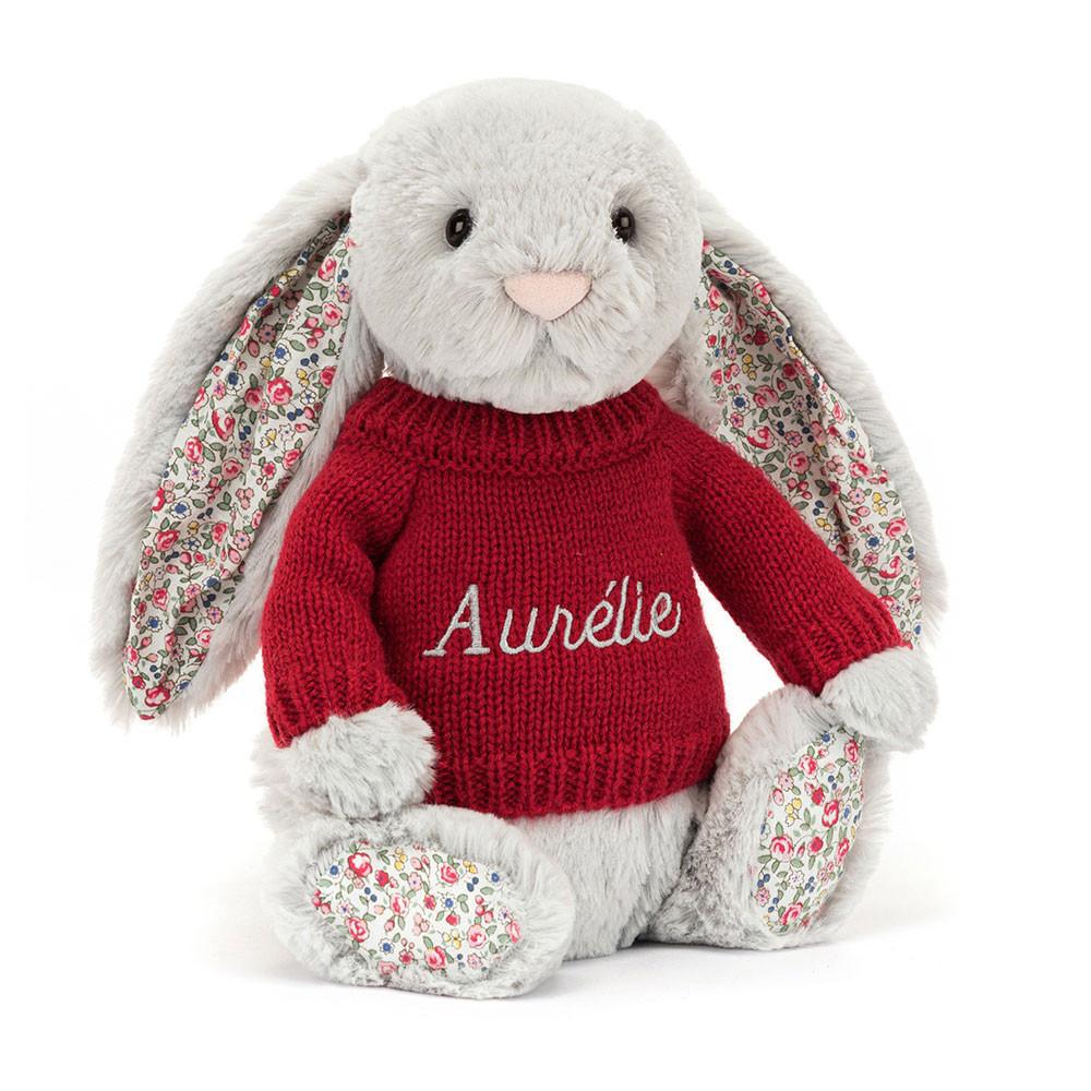 Swetry Jellycat Blossom Króliczek,31cm x 12cm x 9cm Szare | Polska  BESI-15803