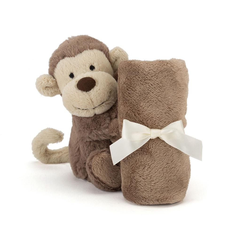 Szmatka Przytulanka Jellycat Bashful Monkey,15cm x 34cm x 34cm Brązowe | Polska  DZSI-53129